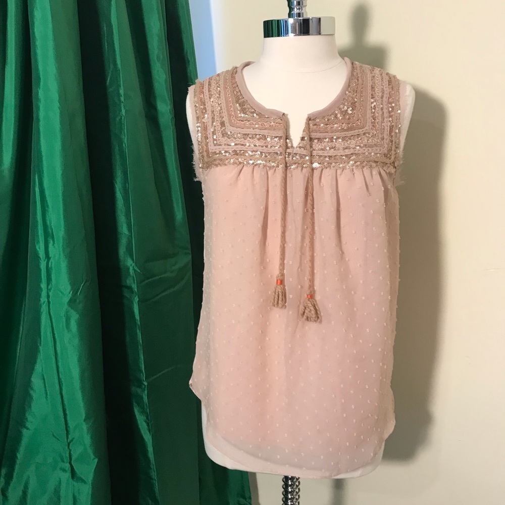 NWOT “a common thread” Antiqued Dirty Pink Blouse